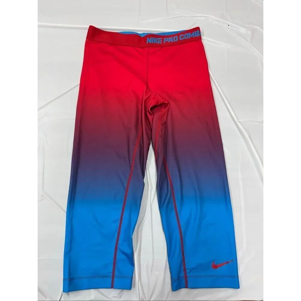 Nike Combat Dri-Fit Compression Ombré Capri Leggings Size Medium